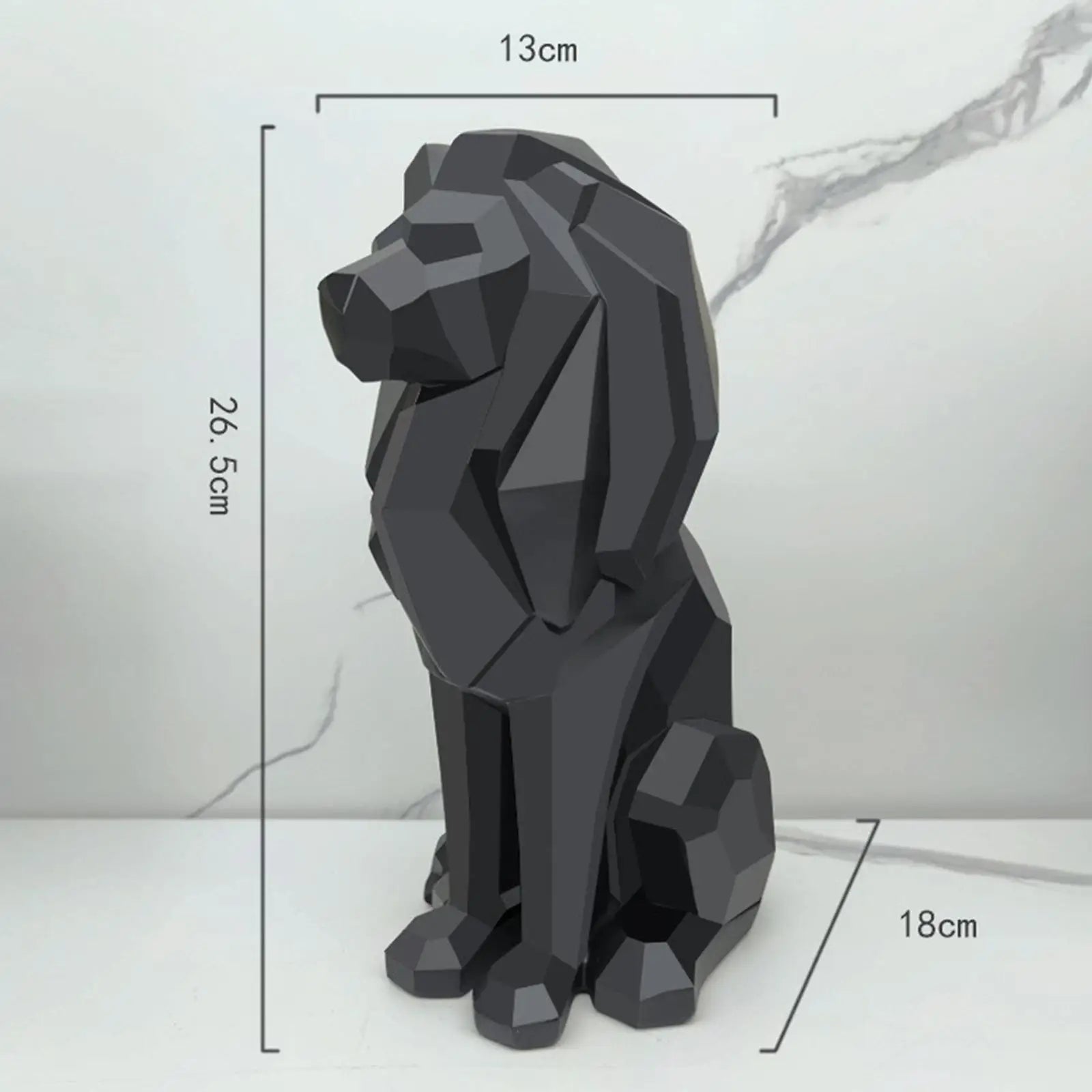 Lion Figurine Nordic Style Animal Sculpture Resin Lion Statue Home Offic... — View 6