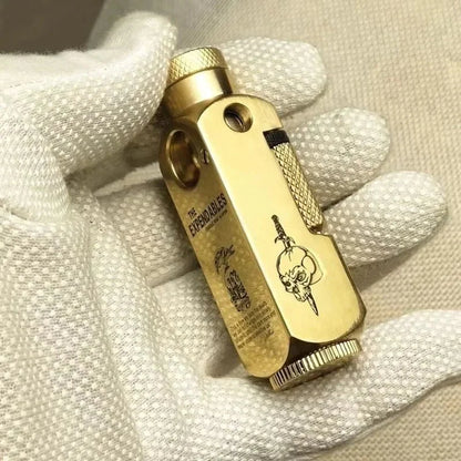 Luxury Heavy - Duty Trench Unique Chinese Themed Brass Lighter - Homebound Essentials