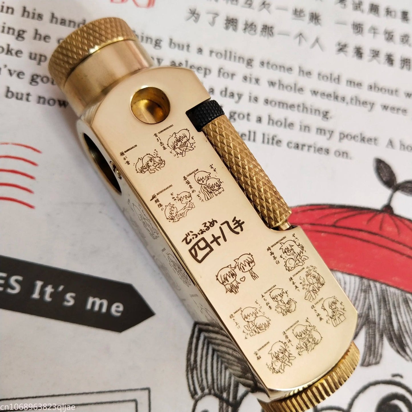 Luxury Heavy - Duty Trench Unique Japanese Themed Brass Lighter - Homebound Essentials