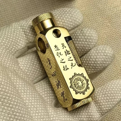 Luxury Japanese Brass Lighter – Premium Heavy-Duty Windproof Pocket Lighter — Gift Idea