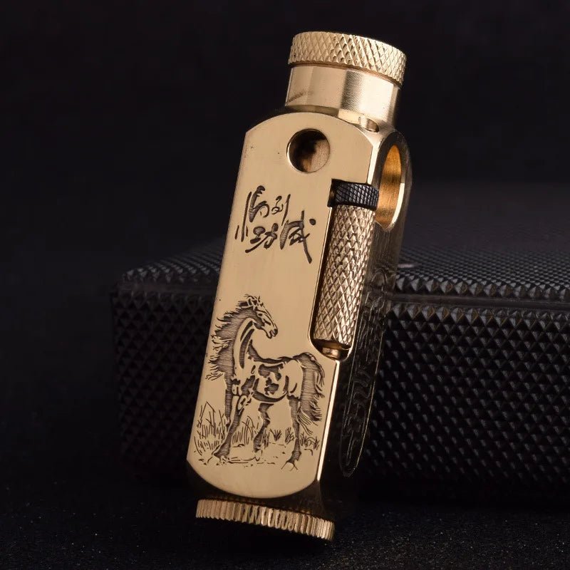 Luxury Japanese Brass Lighter – Premium Heavy-Duty Windproof Pocket Lighter — View 9