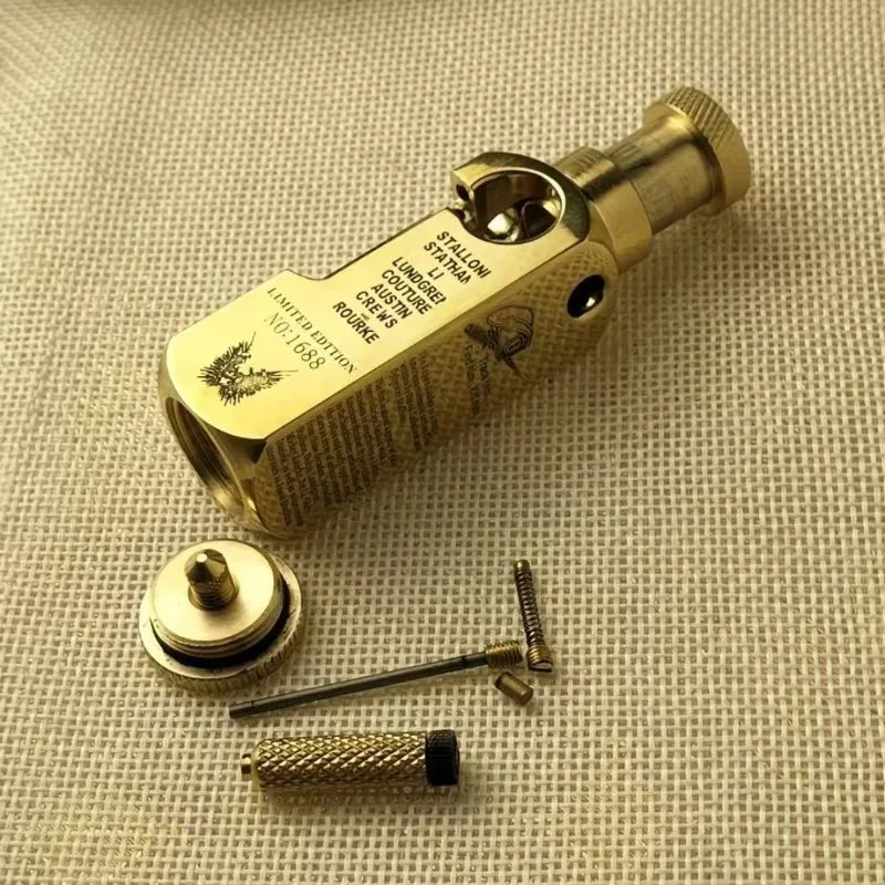 Luxury Japanese Brass Lighter – Premium Heavy-Duty Windproof Pocket Lighter — View 4