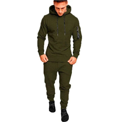 Men's Camouflage Tracksuit | Two - Piece Set with Sports Hoodie & Pants | Outdoor Sports Suit | Casual Jogging Sweatshirt Outfit - Homebound Essentials
