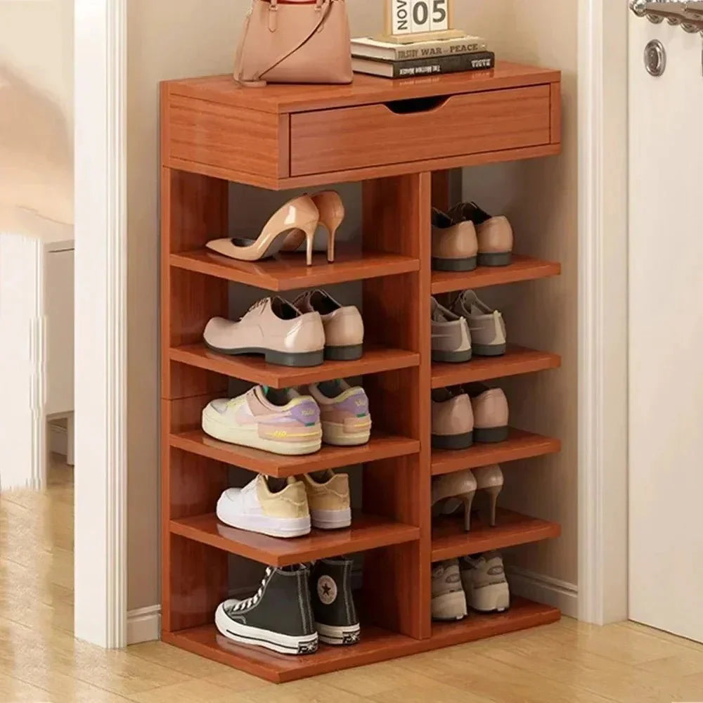 Multilayer Shoe Cabinet with Top Drawer Organizer: Space - Saving Home Furniture - Homebound Essentials