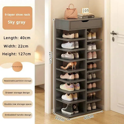 Multilayer Shoe Cabinet with Top Drawer Organizer: Space - Saving Home Furniture - Homebound Essentials
