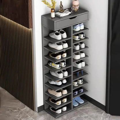 Multilayer Shoe Cabinet with Top Drawer Organizer: Space - Saving Home Furniture - Homebound Essentials