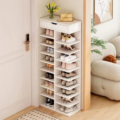Multilayer Shoe Cabinet with Top Drawer Organizer: Space - Saving Home Furniture - Homebound Essentials