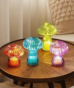Mushroom Table Lamp with Touch Dimming | LED Bedroom Desk Night Light - GiftWave.co