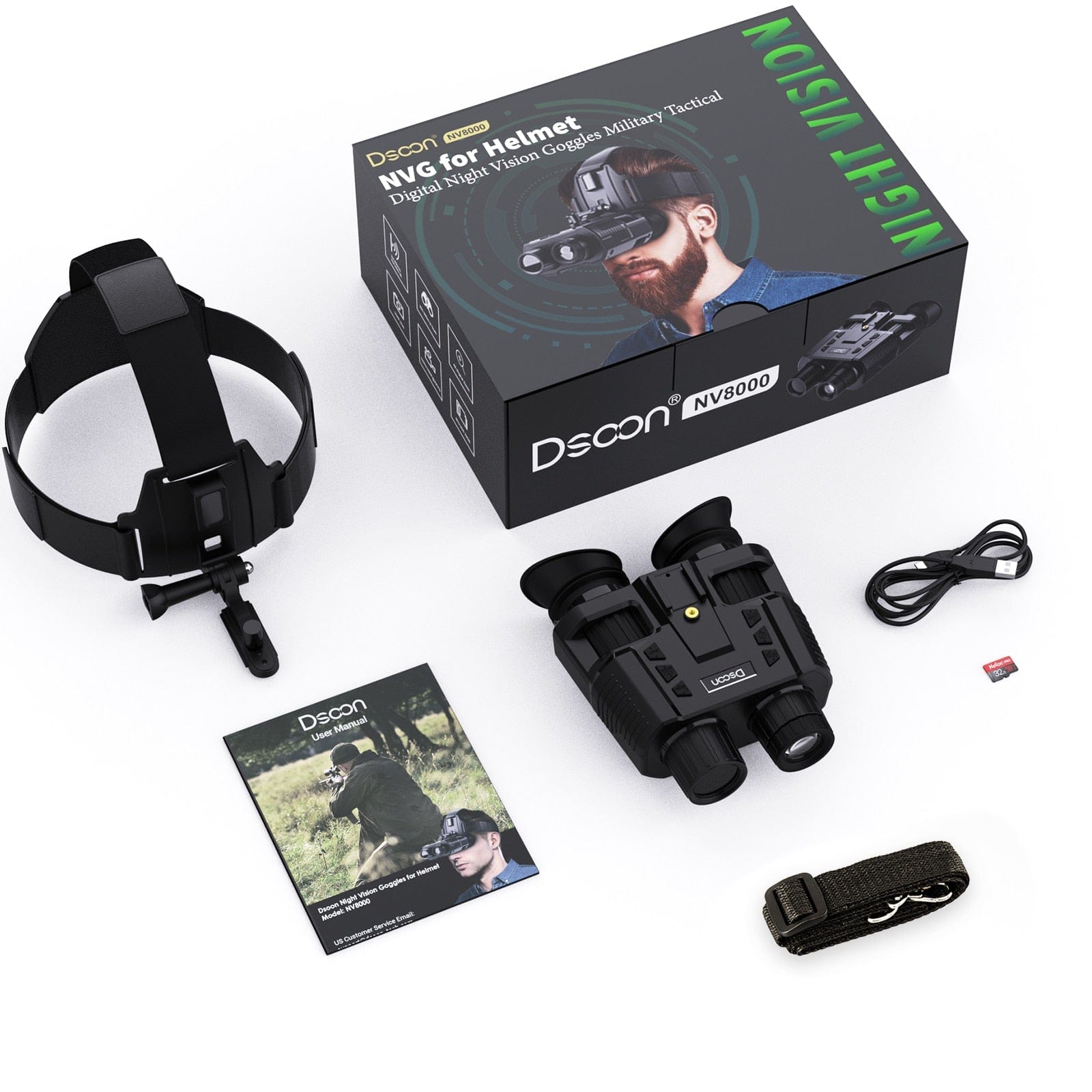 NightHunter Pro - X Tactical Infrared Night Vision Binocular Goggles - Homebound Essentials