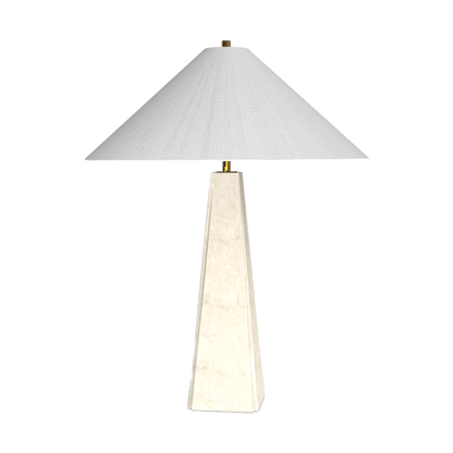 Nordic Wabi - Sabi Table Lamp Natural Stone Base Linen Shade Minimalist Japandi Bedside Desk Light - GiftWave.co