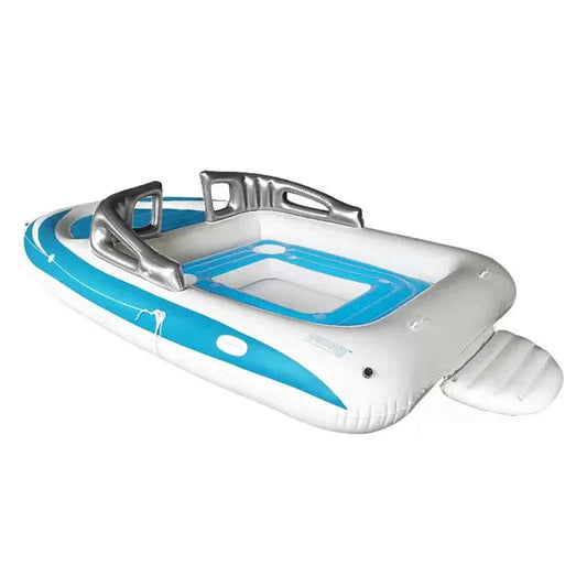 ParadiseDrift 6 - Person Inflatable Water Floating Bed - PVC Pirate Ship Island Floating Private Boat - Homebound Essentials