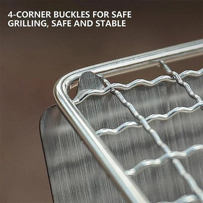 Portable Folding Charcoal Grill Stainless Steel Camping BBQ Outdoor Comp... — View 4