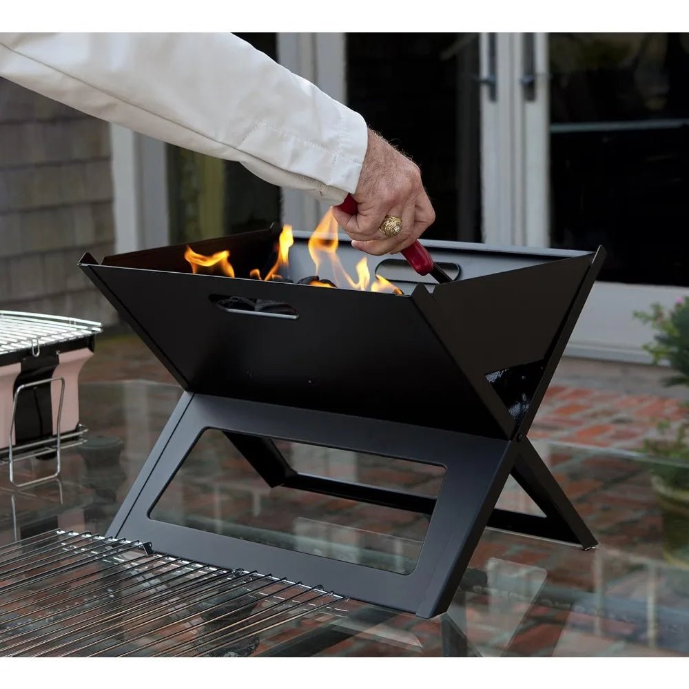 Portable Notebook BBQ Grill Foldable Charcoal Barbecue Grill for Camping... — View 2