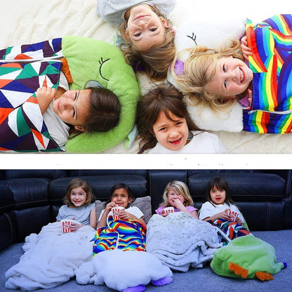 Products Pro Campnap - 2 In 1 Kids Convertible Plush Pillow Sleeping Bag
