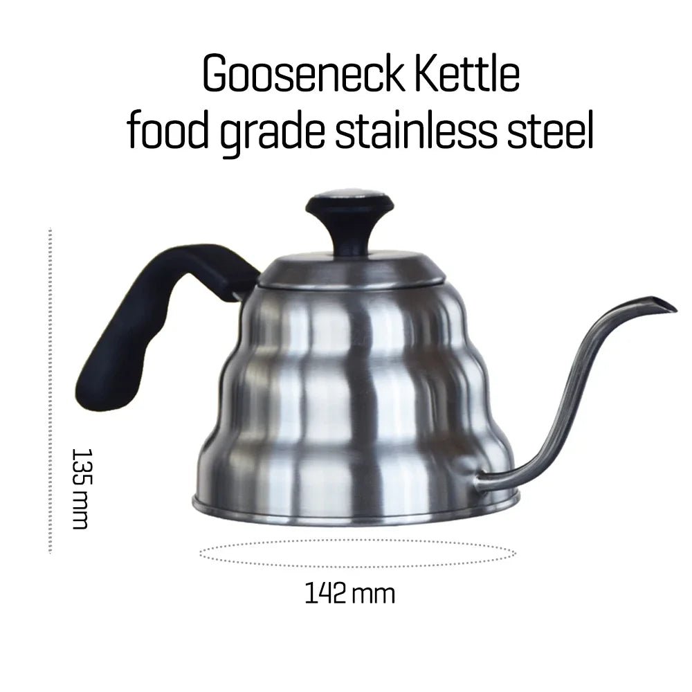 Professional 1L/1.2L Gooseneck Stainless Steel Pour Over Coffee Kettle – 2026 Edition - GiftWave.co