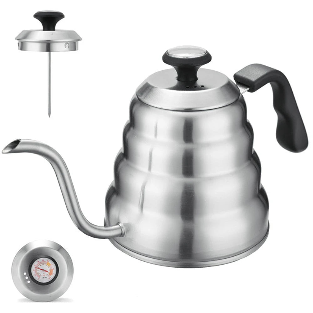 Professional 1L/1.2L Gooseneck Stainless Steel Pour Over Coffee Kettle – 2026 Edition - GiftWave.co