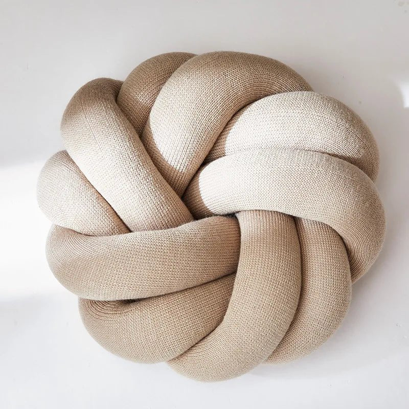 Regina Cotton DIY Hand Knot Back Cushion – Cozy Decorative Lumbar Pillow - Homebound Essentials