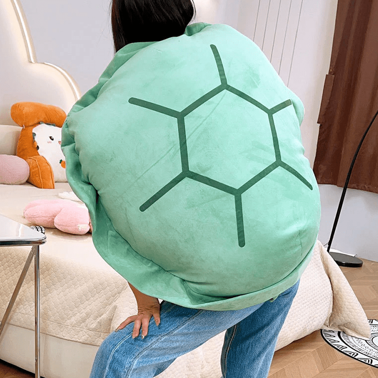 Big Turtle Shell Plush Pillow – Giant Wearable Tortoise Shell Stuffed Cu... — View 4