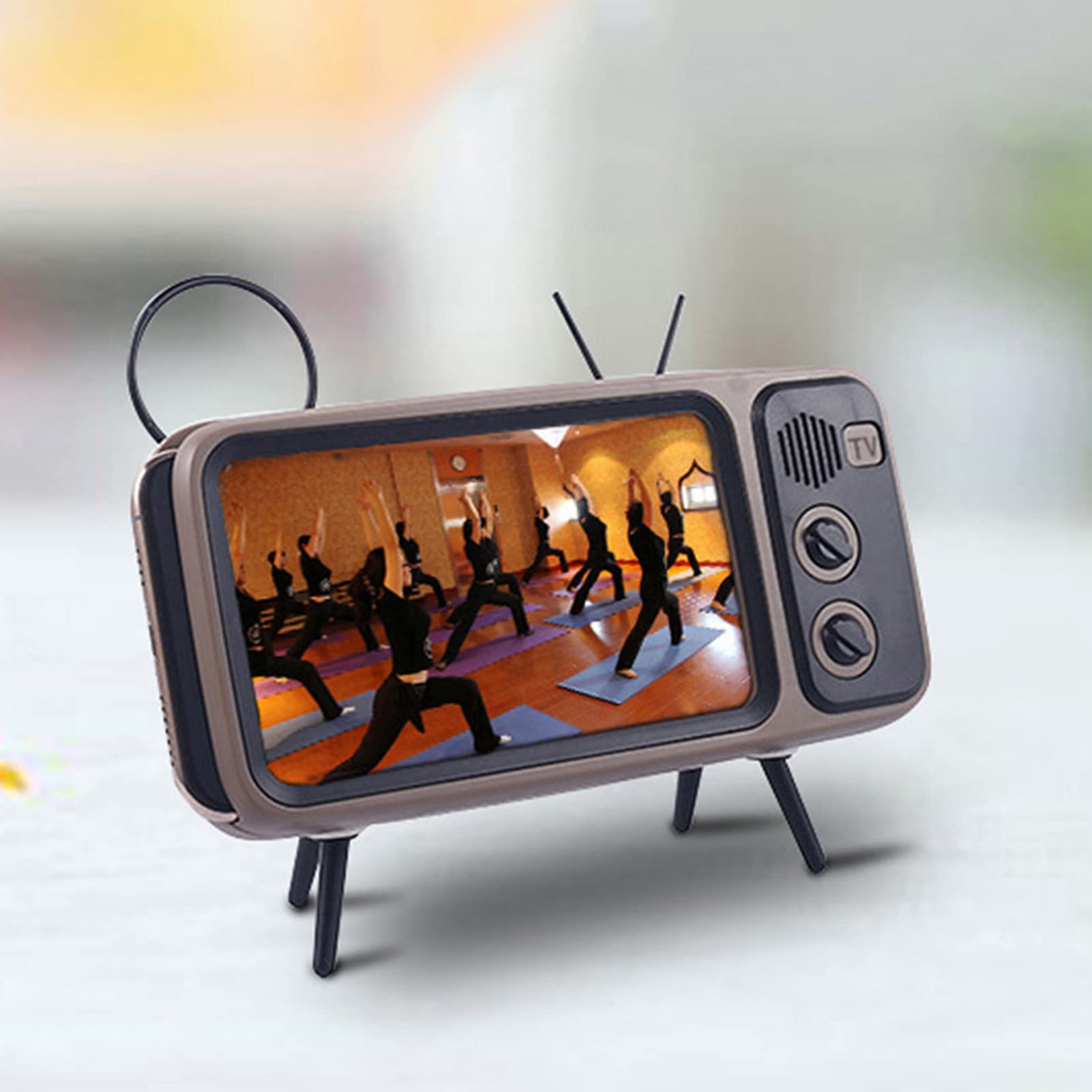 Retro Mini TV Bluetooth Speaker & Phone Holder | 2 - in - 1 Portable Wireless Audio - GiftWave.co