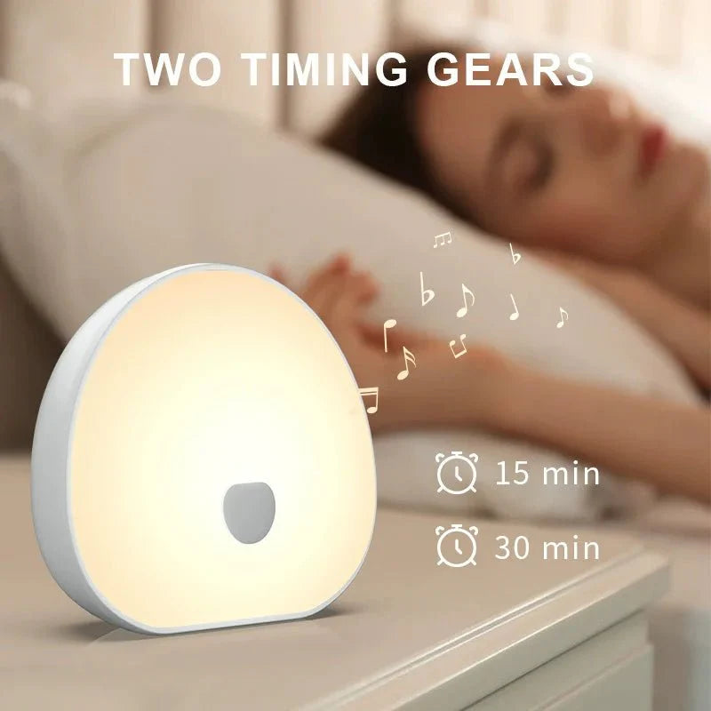 RGB Sleep White Noise Machine: Rechargeable LED Night Light & Relaxing Audio - Homebound Essentials