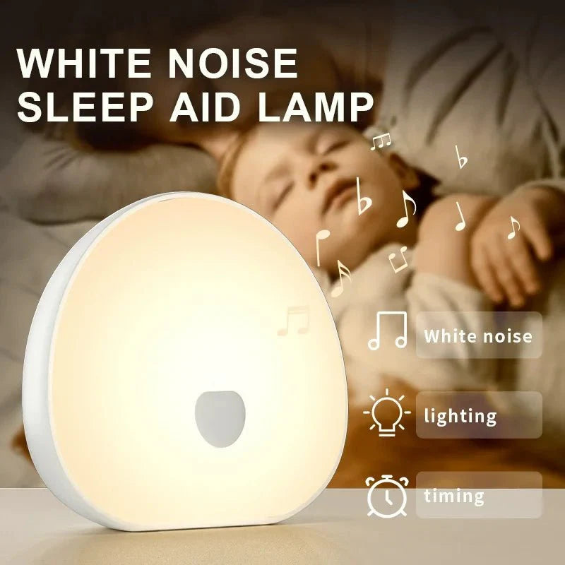 RGB Sleep White Noise Machine: Rechargeable LED Night Light & Relaxing Audio - Homebound Essentials