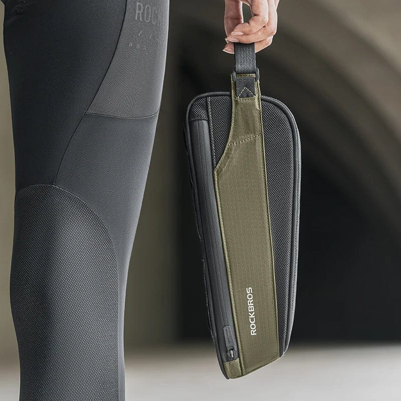 RockBros Bicycle Bag: Portable Cycling Top Tube Bag, Nylon MTB Road Phone Tool Bag with Reflective Ultralight Design - Homebound Essentials