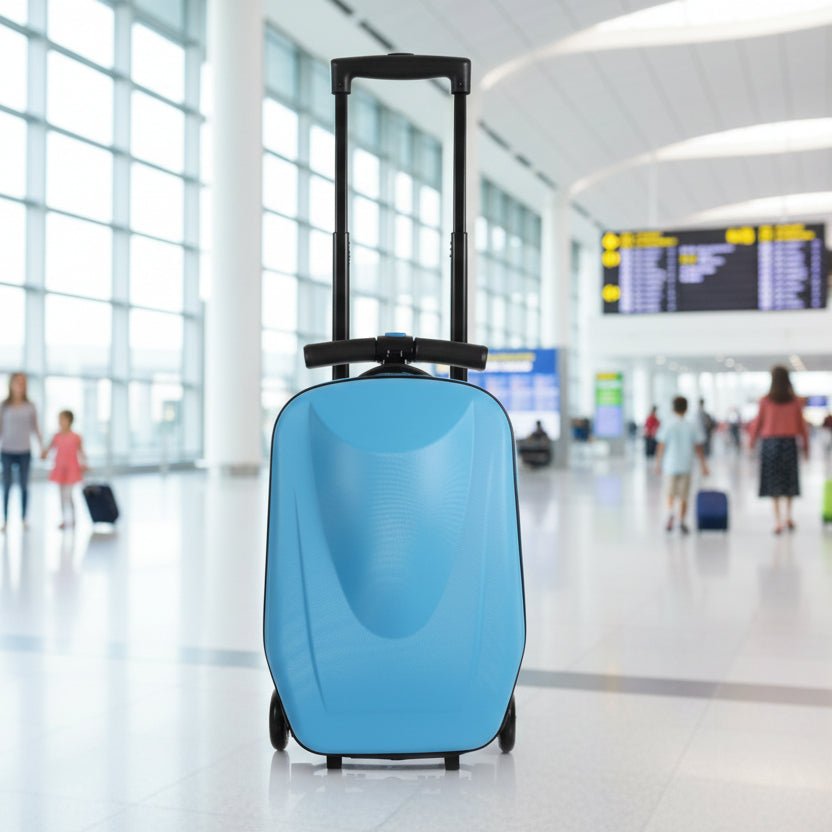 Kids Scooter Suitcase – Rolling Luggage with Built-in Skateboard, Childr... — View 12