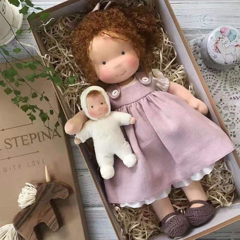 GiftWave Waldorf Doll Cotton-Filled Handmade Mini Dress-Up Doll DIY Gift... — View 16