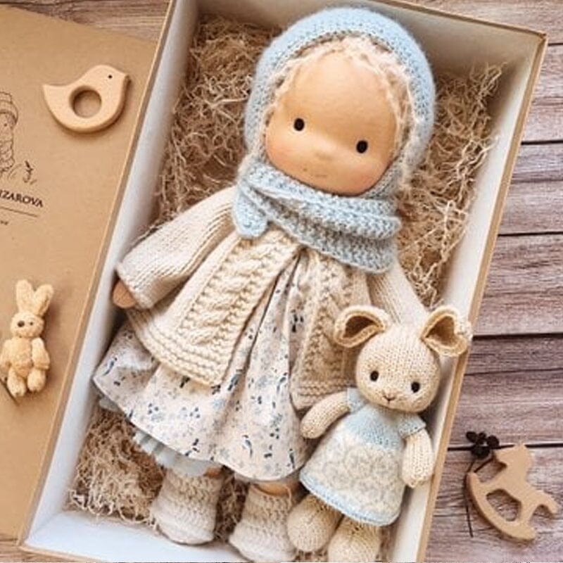 GiftWave Waldorf Doll Cotton-Filled Handmade Mini Dress-Up Doll DIY Gift... — View 8