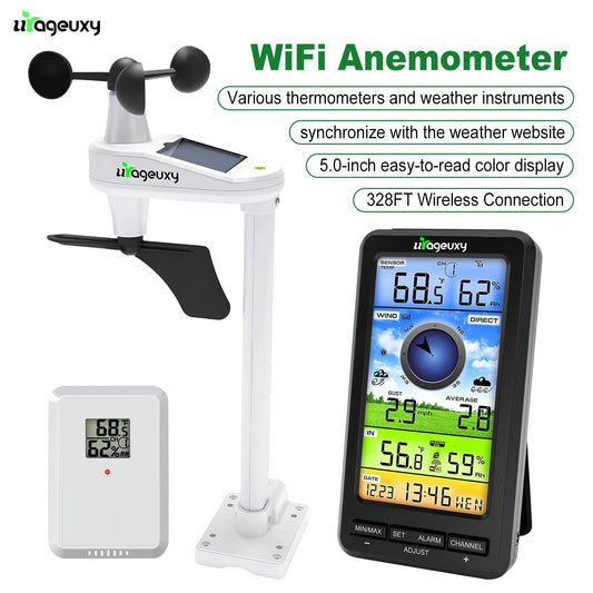 Smart Wireless Weather Station WiFi Indoor Outdoor Color Display Tempera... — View 2