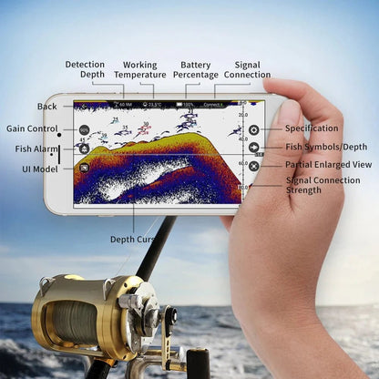 SonarPro: Smart Sonar Fish Finder, Rechargeable Wireless Sensor, 40M Water Depth Echo Sounder for Bait Boat and Carp Fishing - GiftWave.co