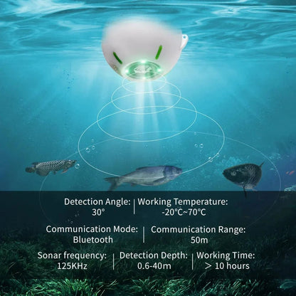 SonarPro: Smart Sonar Fish Finder, Rechargeable Wireless Sensor, 40M Water Depth Echo Sounder for Bait Boat and Carp Fishing - GiftWave.co