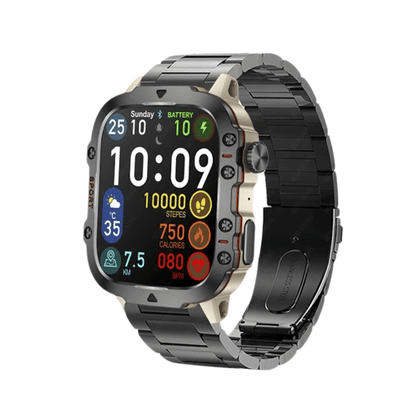 Men's Rugged GPS Smartwatch 1.96" AMOLED Bluetooth Call IP68 MIL - STD - 810H Compass Altimeter 15 Days - GiftWave.co