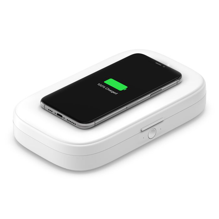 UV Phone Sanitizer with Wireless Charger Qi Charging Box 360 UV-C Steril... — Gift Idea