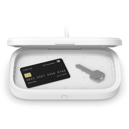 UV Phone Sanitizer with Wireless Charger Qi Charging Box 360 UV-C Steril... — View 4