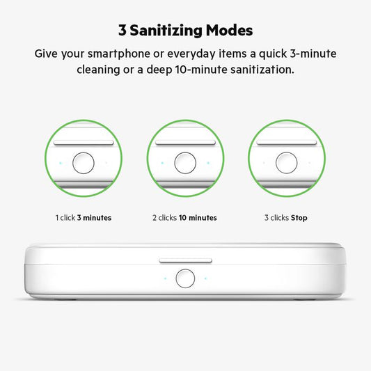 UV Phone Sanitizer with Wireless Charger Qi Charging Box 360 UV-C Steril... — View 2