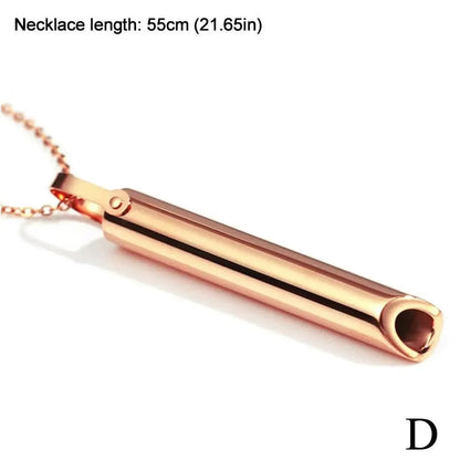 ZenBreath Stainless Steel Necklace: Mindfulness Breathing Necklace for Women & Men | Stainless Steel Pendant for Anxiety Relief, Stress Reduction & Meditation Tool - Homebound Essentials