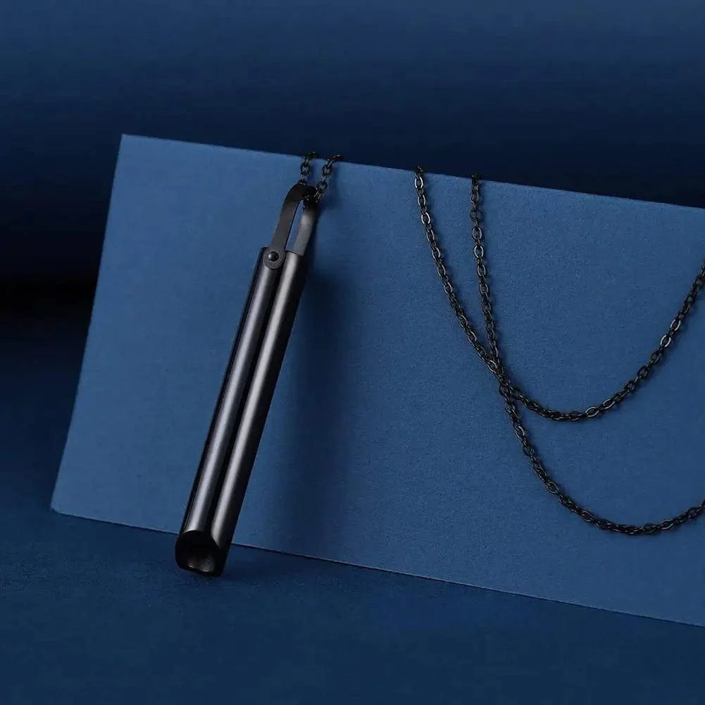 ZenBreath Stainless Steel Necklace: Mindfulness Breathing Necklace for Women & Men | Stainless Steel Pendant for Anxiety Relief, Stress Reduction & Meditation Tool - Homebound Essentials