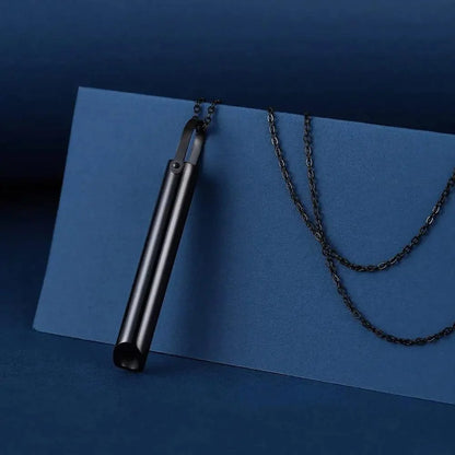 ZenBreath Stainless Steel Necklace: Mindfulness Breathing Necklace for Women & Men | Stainless Steel Pendant for Anxiety Relief, Stress Reduction & Meditation Tool - Homebound Essentials