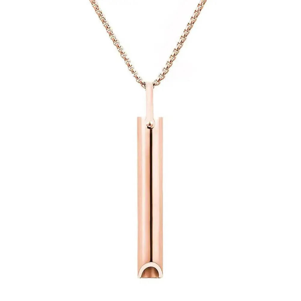 ZenBreath Stainless Steel Necklace: Mindfulness Breathing Necklace for Women & Men | Stainless Steel Pendant for Anxiety Relief, Stress Reduction & Meditation Tool - Homebound Essentials