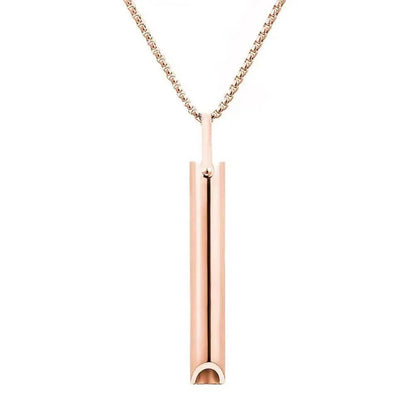 ZenBreath Stainless Steel Necklace: Mindfulness Breathing Necklace for Women & Men | Stainless Steel Pendant for Anxiety Relief, Stress Reduction & Meditation Tool - Homebound Essentials