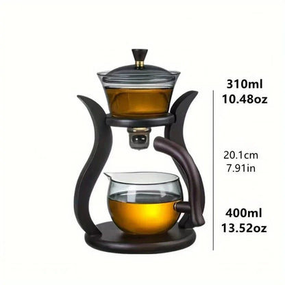 ZenFlow™ Chinese Glass Tea Set | Premium Magnetic Switch Infuser Teapot - GiftWave.co